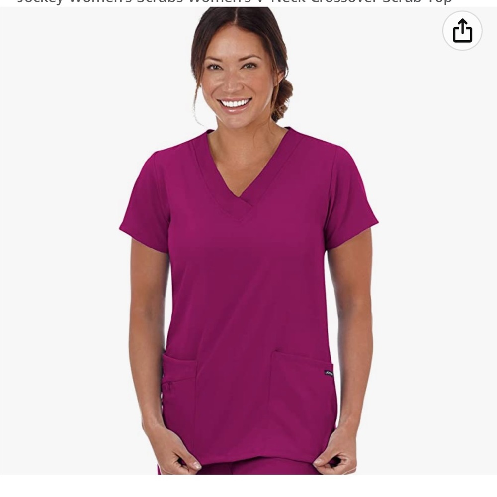 Jockey Women's Scrubs Women's V-Neck Crossover Scrub Top